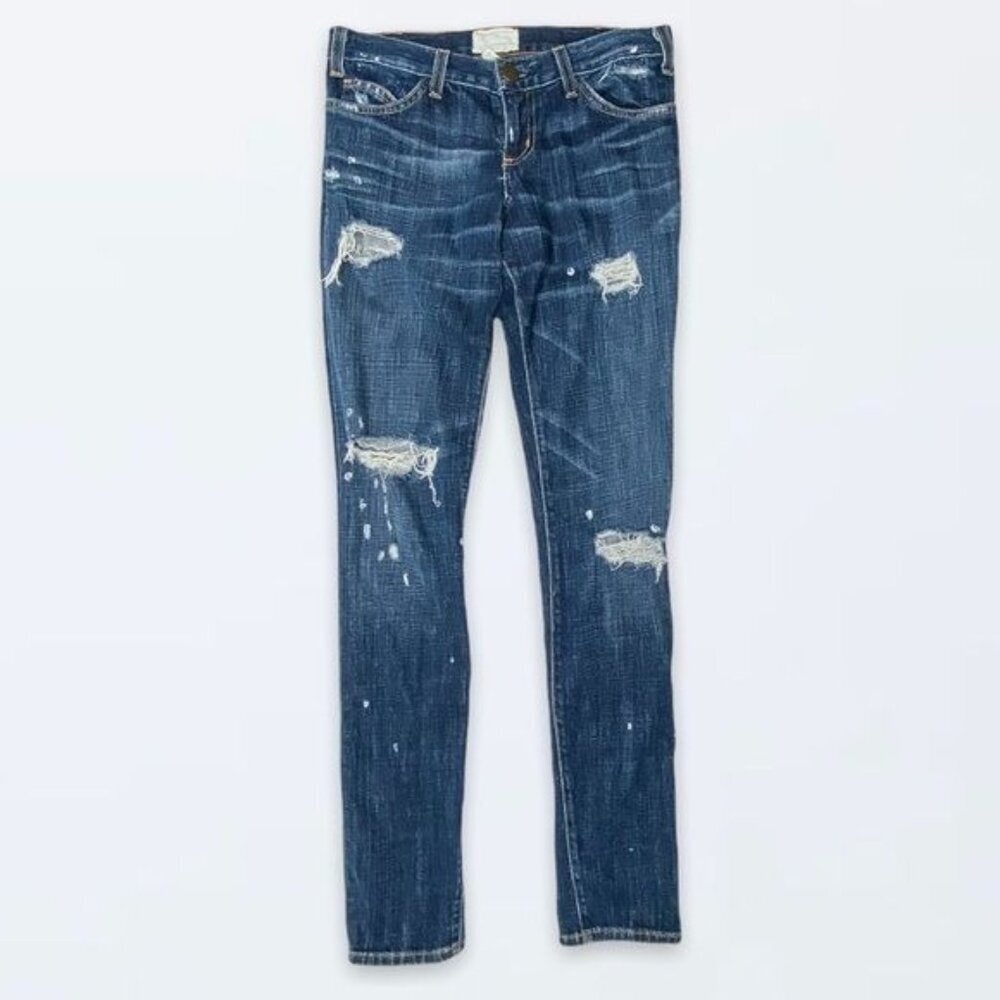 CURRENT/ELLIOTT 26 Skinny Destroyed Jeans Casual